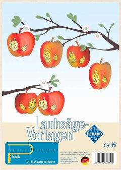 Cover PEBARO 336S - Laubsägevorlage Äpfel mit Wurm, 1 Platte, Größe DIN A4