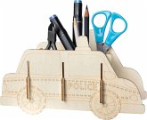 PEBARO 477/4 - Holzbausatz Stiftehalter Polizeiauto, Laser cut Bastelset PEBARO 477/4 - Holzbausatz Stiftehalter Polizeiauto, Laser cut Bastelset
