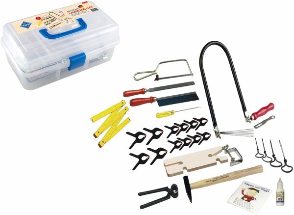 PEBARO 650 - Laubsäge-Set im Kunststoffkoffer, Werkzeug für Hobby und Schule