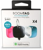 Boompods Boomtag Rechargeable 4er Black, Blue, White, Pink Boompods Boomtag Rechargeable 4er Black, Blue, White, Pink