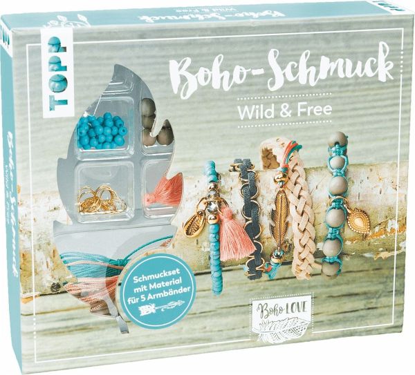 Boho-Schmuckset Wild & Free (Türkis/Lachs)   (Restauflage)