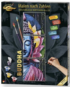 Cover Schipper 609470916 - Malen nach Zahlen, Budda, Triptychon, 40 x 120 cm