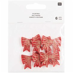 Cover Filzstreu Schleifen Rot-Gold