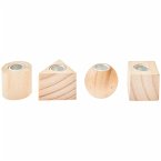 Mini Kerzenhalter Geometrische Formen, 4 Stück, FSC 100% Mini Kerzenhalter Geometrische Formen, 4 Stück, FSC 100%