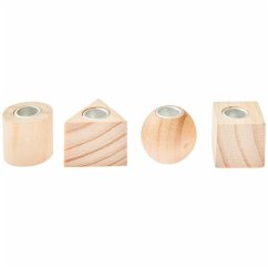 Cover Mini Kerzenhalter Geometrische Formen, 4 Stück, FSC 100%
