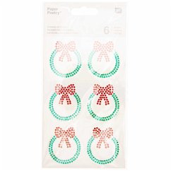 Cover Strass-Sticker Kränze, 6 Stück