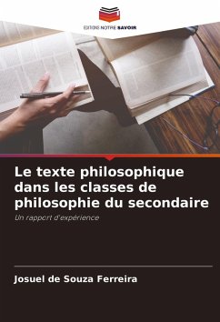 Cover Le texte philosophique dans les classes de philosophie du secondaire