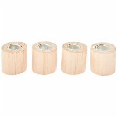 Cover Mini Kerzenhalter Zylinder, 3 x 3 x 3 cm, 4 Stück, FSC 100%