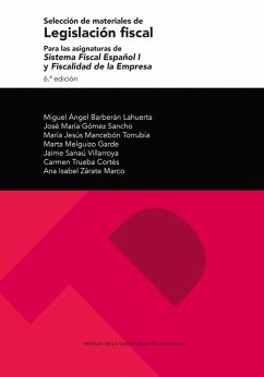 Cover Selección de materiales de legislación fiscal. Para las asignaturas de Sistema Fiscal Español I y Fiscalidad de la Empresa (6.ª ed.)