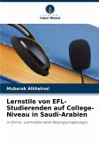 Lernstile von EFL-Studierenden auf College-Niveau in Saudi-Arabien