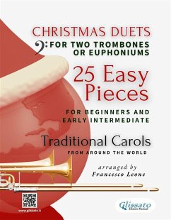 Cover Christmas Duets for Two Trombones or Euphoniums (bass clef) - 25 Easy Pieces for Beginners and Early Intermediate (eBook, ePUB)