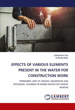 Cover EFFECTS OF VARIOUS ELEMENTS PRESENT IN THE WATER FOR CONSTRUCTION WORK