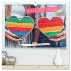 LGBTQ Pride - Regenbogenzeit, der Kalender für Vielfalt und Liebe (hochwertiger Premium Wandkalender 2025 DIN A2 quer), Kunstdruck in Hochglanz