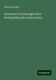 Grundriss zu Vorlesungen über Rechtsphilosophie (Naturrecht)