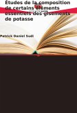 Études de la composition de certains éléments essentiels des gisements de potasse