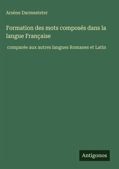Cover Formation des mots composés dans la langue Française
