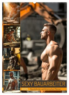 SEXY BAUARBEITER - Baustelle der verführerischen Männer (Wandkalender 2025 DIN A2 hoch), CALVENDO Monatskalender - Calvendo;Fotografie, MB