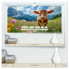 KÜHE AUF DER ALM ¿ Der Kalender aus Bayern (hochwertiger Premium Wandkalender 2025 DIN A2 quer), Kunstdruck in Hochglanz