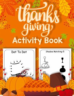 Cover Thanksgiving Activity Book for Kids 4-8