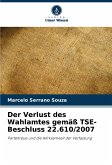 Der Verlust des Wahlamtes gemäß TSE-Beschluss 22.610/2007 Der Verlust des Wahlamtes gemäß TSE-Beschluss 22.610/2007