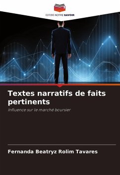 Cover Textes narratifs de faits pertinents