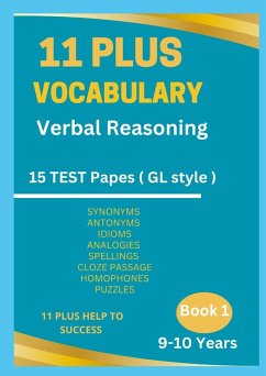 Cover 11 Plus Vocabulary Verbal Reasoning Book 1 -9 to 10 years