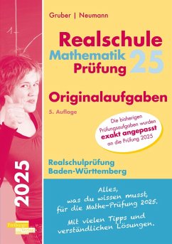Cover Mathematik-Prüfung 2025 Originalaufgaben Realschule Baden-Württemberg
