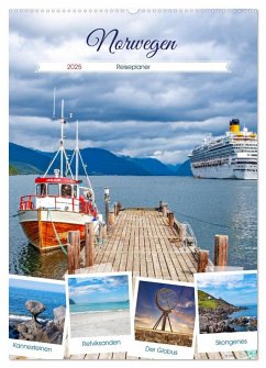 Norwegen - Reiseplaner (Wandkalender 2025 DIN A2 hoch), CALVENDO Monatskalender