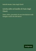 Liriche edite ed inedite di Fazio degli Uberti