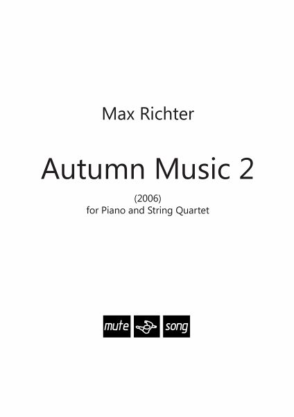 Autumn Music 2 for piano and string quartet score and parts