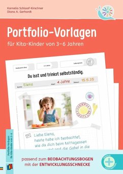 Portfolio-Vorlagen für Kita-Kinder von 3-6 Jahren - Schlaaf-Kirschner, Kornelia; Gerhardt, Diana A.