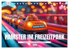 Hamster im Freizeitpark - Lustiger Kalender mit Jahrmarkt-Motiven (Tischkalender 2025 DIN A5 quer), CALVENDO Monatskalender - Fotografie, Mb