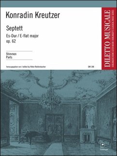 Cover Septett Es-Dur op.62 für Klarinette, Horn, Fagott, Streichtrio und Kontrabaß 7 Stimmen
