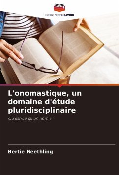Cover L'onomastique, un domaine d'étude pluridisciplinaire