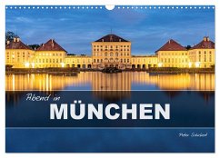 Abend in München (Wandkalender 2025 DIN A3 quer), CALVENDO Monatskalender