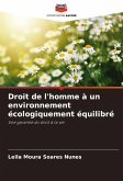 Droit de l'homme à un environnement écologiquement équilibré Droit de l'homme à un environnement écologiquement équilibré