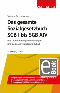Cover Das gesamte Sozialgesetzbuch SGB I bis SGB XIV (eBook, PDF)