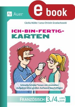 Cover Ich-bin-fertig-Karten Französisch Lernjahr 3-4 (eBook, PDF)