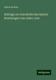 Beiträge zur Geschichte des Speirer Reichstages vom Jahre 1544