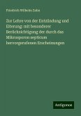 Zur Lehre von der Entzündung und Eiterung: mit besonderer Berücksichtigung der durch das Mikrosporon septicum hervorgerufenen Erscheinungen