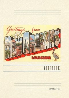 Cover Vintage Lined Notebook Greetings from New Orleans