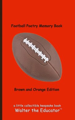 Cover Football Poetry Memory Book - Brown and Orange Edition