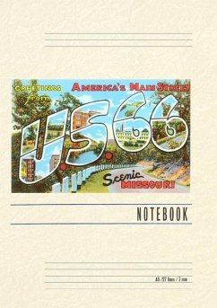 Cover Vintage Lined Notebook Greetings from US 66