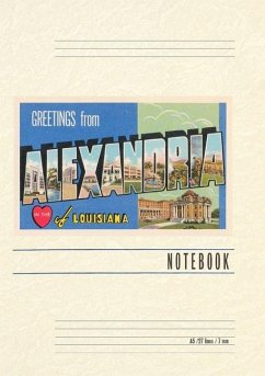 Cover Vintage Lined Notebook Greetings from Alexandria, Louisiana