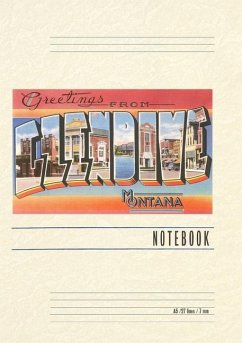 Cover Vintage Lined Notebook Greetings from Glendive, Montana