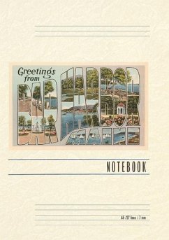 Cover Vintage Lined Notebook Greetings from Bar Harbor