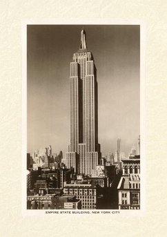 Cover Vintage Lined Notebook Empire State Building, New York City