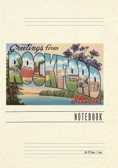 Cover Vintage Lined Notebook Greetings from Rockford, Illinois