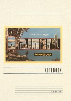 Cover Vintage Lined Notebook Greetings from Brainerd