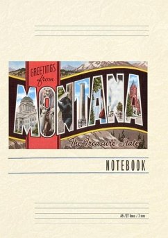 Cover Vintage Lined Notebook Greetings from Montana
